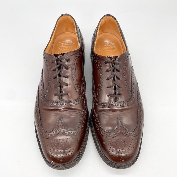 Church\'s Mens 9.5G/ 10.5 Burwood Oxford Shoes Brown Leather Brogue Wingtip Dress main image 7